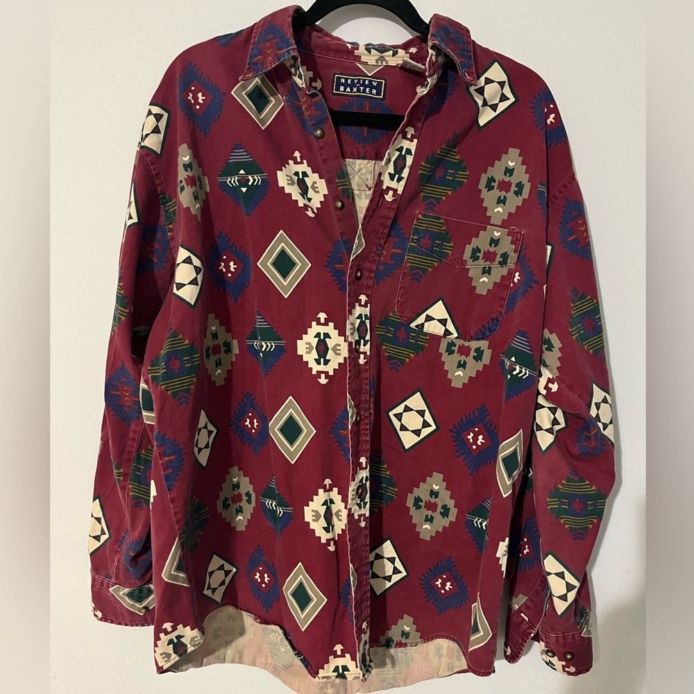 Review by Baxter‎ Southwest Design Cotton Button Down Size Medium